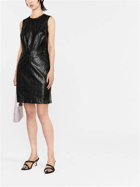 michael kors faux leather dress navy 387711|macy's michael kors.